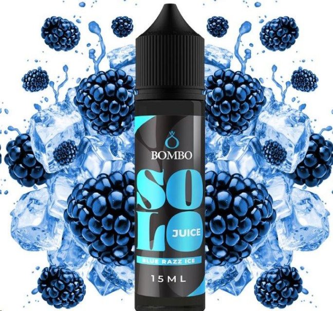Příchuť Bombo Solo Juice S&V 15ml Blue Razz Ice (Ledová modrá malina)
