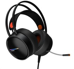 CANYON Herní headset Interceptor GH-8A, LED, PC/PS4/Xbox one, Deep bass, kabel 2m, USB+2x3,5F TRS jack + rozbočovač
