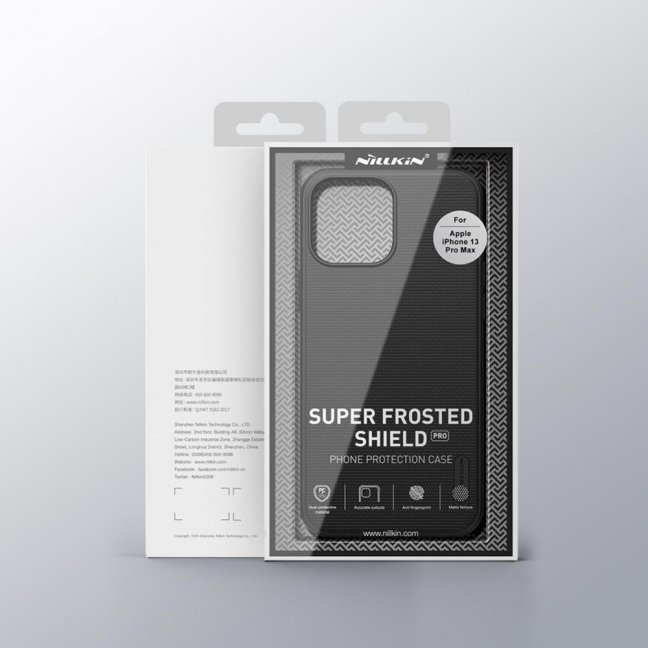 Nillkin Super Frosted PRO Zadní Kryt pro Apple iPhone 13 Pro Max Black (Without Logo Cutout)