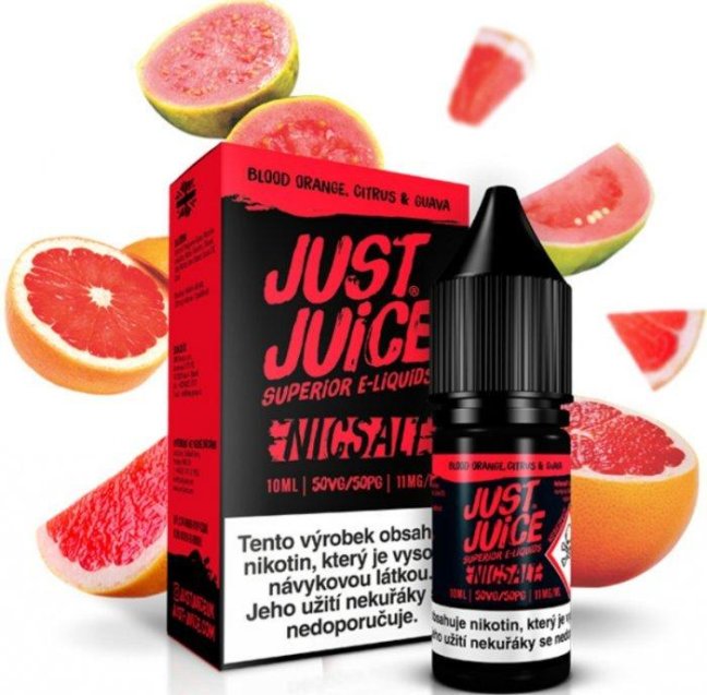 LIQUID JUST JUICE SALT BLOOD ORANGE, CITRUS & GUAVA 10ML - 11MG