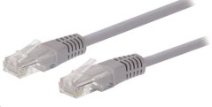 Kabel C-TECH patchcord Cat5e, UTP, šedý, 0,5m