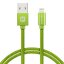 DATOVÝ KABEL SWISSTEN TEXTILE USB / LIGHTNING 2,0 M ZELENÝ