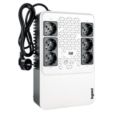 LEGRAND UPS Keor Multiplug 800VA/480W FR, Line-interactive, Tower, výstup 6x FR (CZ), USB nabíjení 1A