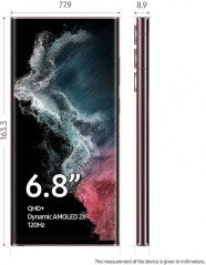 Samsung Galaxy S22 Ultra 5G S908B 12GB/256GB Dual SIM Burgundy zánovní telefon 100 % stav