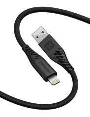 DATOVÝ KABEL SWISSTEN SOFT SILICONE USB / LIGHTNING 1,5 M 60W ČERNÝ