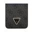 Guess 4G PU Leather Triangle Zadní Kryt pro Samsung Galaxy Z Flip 5 Black