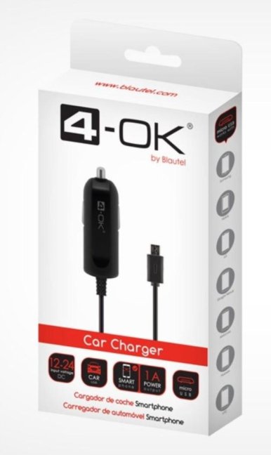CL ADAPTÉR 4-OK 3A POWER NA 2X USB + DATOVÝ KABEL MICRO USB