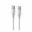 DATOVÝ KABEL SWISSTEN TEXTILE II USB-C / USB-C 1,5 M BÍLÝ