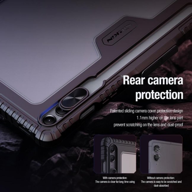 Nillkin Bumper PRO Protective Stand Case Multi-angle pro Samsung Galaxy Tab S9 FE+ Sapphire Blue