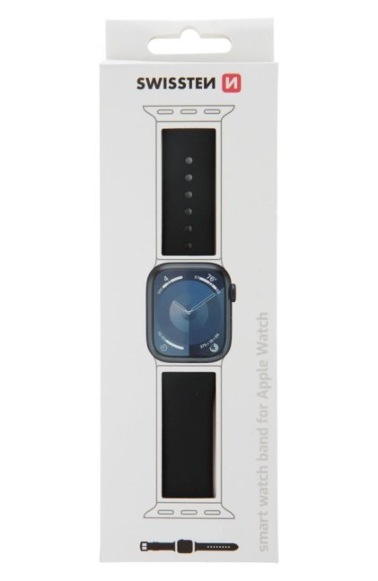 SWISSTEN ŘEMÍNEK PRO APPLE WATCH SILIKONOVÝ 38 / 40 / 41 mm ČERNÝ