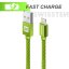DATOVÝ KABEL SWISSTEN TEXTILE USB / LIGHTNING 2,0 M ZELENÝ