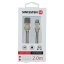 DATOVÝ KABEL SWISSTEN TEXTILE USB / LIGHTNING 2,0 M ZLATÝ