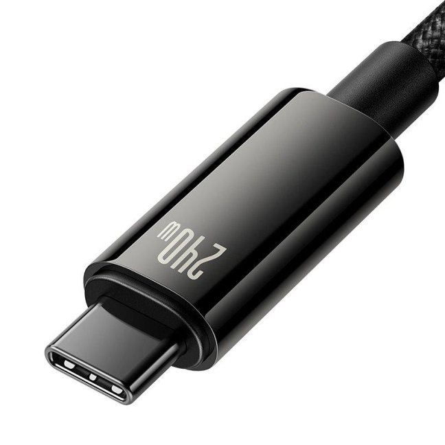 Baseus CAWJ040001 Tungsten Gold Fast Charging Datový Kabel USB-C - USB-C 240W 1m Black