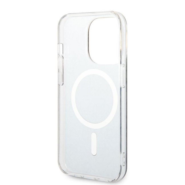Guess 4G MagSafe Kompatibilní Zadní Kryt + Bezdrátová Nabíječka pro iPhone 14 Pro Black