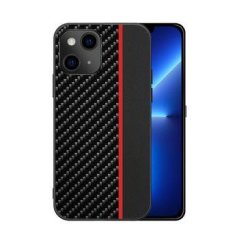 Tel Protect CARBON Case pro Samsung Galaxy A13 5G/A04S Černý s červeným pruhem