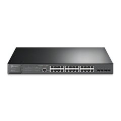 TP-LINK switch 28-Port L2+ Managed, 24x PoE+ 802.3at/af, 4× Gbit SFP slots, 384W