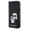 Karl Lagerfeld PU Saffiano Karl and Choupette NFT Book Pouzdro pro iPhone 12/12 Pro Black