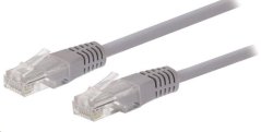 Kabel C-TECH patchcord Cat5e, UTP, šedý, 5m