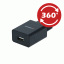 SWISSTEN SÍŤOVÝ ADAPTÉR SMART IC 1x USB 1A POWER + DATOVÝ KABEL USB / LIGHTNING 1,2 M ČERNÝ
