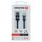 DATOVÝ KABEL SWISSTEN TEXTILE USB / USB-C 1,2 M ČERNÝ