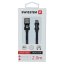 DATOVÝ KABEL SWISSTEN TEXTILE USB / MICRO USB 2,0 M ČERNÝ