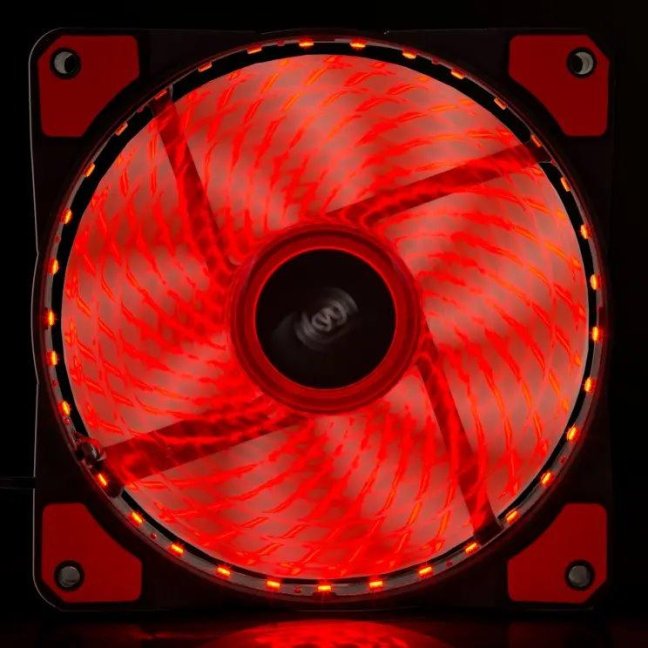 Akyga Ventilátor 120mm MOLEX 4 LED, červená
