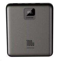 CANYON Power Bank PB-2008, 20000mAh, tmavě šedá