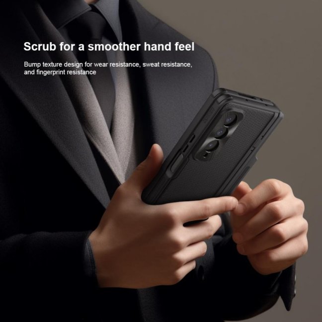 Nillkin Super Frosted FOLD Slot+Stand Zadní Kryt pro Samsung Galaxy Z Fold 4 Black