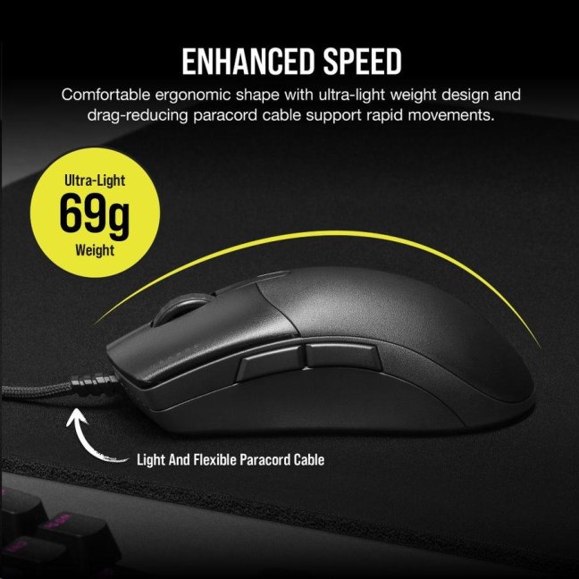 CORSAIR herní myš M65 RGB ULTRA  Backlit RGB LED Silver ALU černá