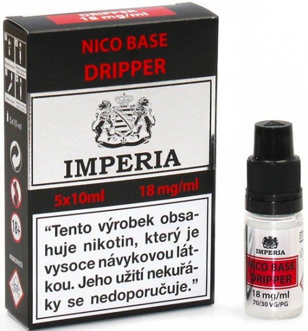NIKOTINOVÁ BÁZE CZ IMPERIA DRIPPER 5x10ML PG30-VG70 18MG