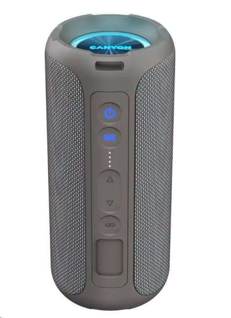 CANYON bezdrátový reproduktor OnMove 15, 40W, BT 5.0, SD, AUX, mic., režim TWS, IPX6, 6 hodin přehrávání, RGB, béžová