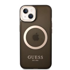 Guess Translucent MagSafe Kompatibilní Zadní Kryt pro iPhone 14 Plus Black