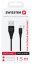 DATOVÝ KABEL SWISSTEN USB / USB-C ČERNÝ 1,5M (9mm)