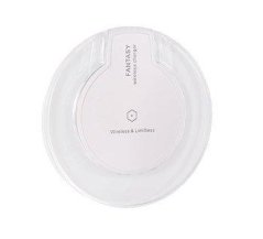 Wireless Inuction Charger QI universal - LED , White (min. 2A)