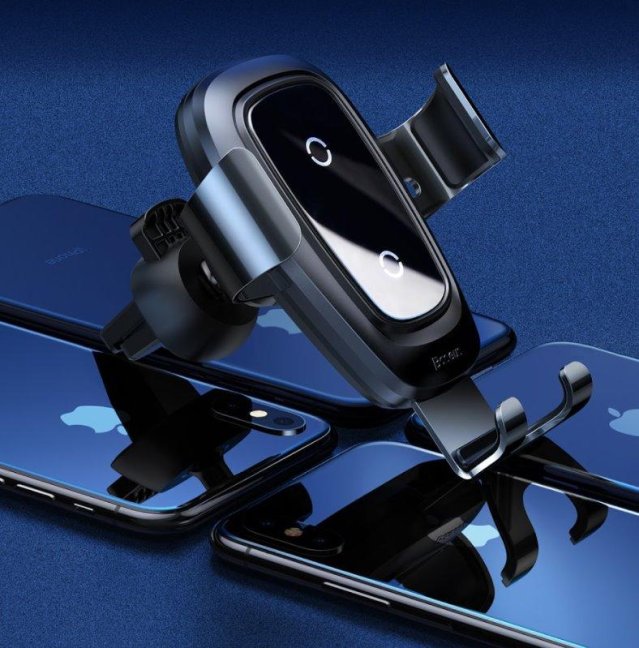Baseus WXYL-B0A Metal Držák s Bezdrátovým Nabíjením do Ventilace Black