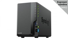 Synology DiskStation DS224+, 2-bay NAS, CPU QC Celeron J4125 64bit, RAM 2GB, 2x USB 3.2, 2x GLAN
