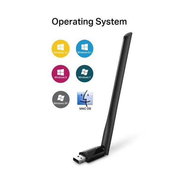 TP-LINK Archer T2U Plus AC600 High Gain Wi-Fi Dual Band USB Adapter,433Mbps at 5GHz + 200Mbps at 2.4GHz, USB 2.0