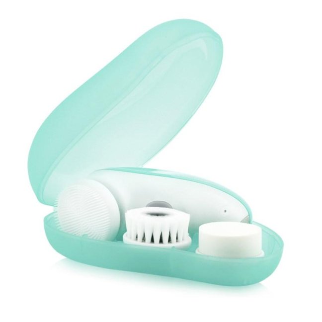 TOUCHBeauty 1387A Čistící kartáč na pleť3v1 zelený