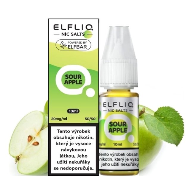 Elf Bar Elfliq - Salt e-liquid - Sour Apple - 10ml - 20mg