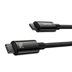 Baseus CAWJ040001 Tungsten Gold Fast Charging Datový Kabel USB-C - USB-C 240W 1m Black