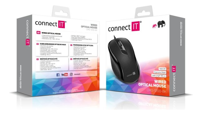 CONNECT IT Optická myš, USB, modrá
