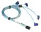 Supermicro Internal MiniSAS HD SFF-8643 to 4 Right Angle SATA (75/75/90/90cm) with Sideband 75cm Cable