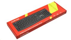 CANYON drátová klávesnice KB-50, USB, nízký zdvih, tenký design, chocolate key cap