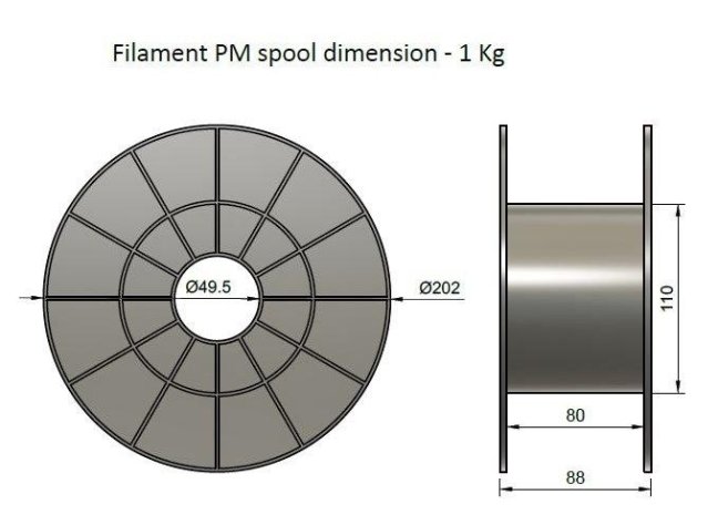 Filament PM tisková struna/filament 1,75 PLA+ Baby Blue, 1 kg