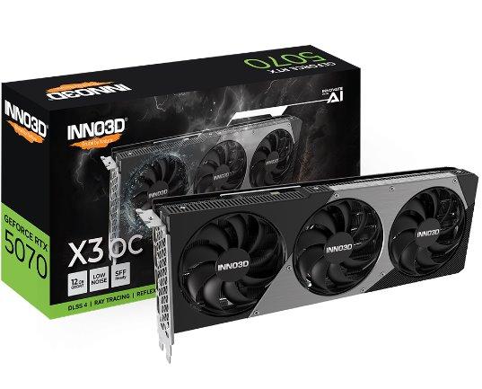 INNO3D NVIDIA RTX 5070 X3 OC 12GB GDDR7 - 2 slot