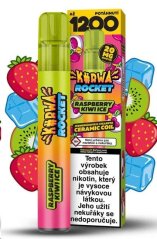Kurwa Rocket - Jednorázová e-cigareta- 20mg - Raspberry Kiwi Ice