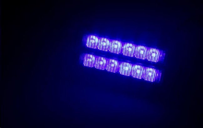 PREDATOR dual 12x1W LED, 12-24V, modrý, kf006dblu
