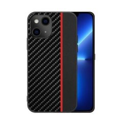 Tel Protect CARBON Case pro Samsung Galaxy A13 5G/A04S Černý s červeným pruhem