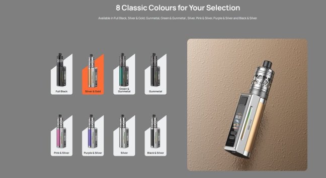 Aspire Zelos M80 Full Kit Black & Silver