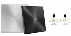 ASUS ZenDrive External Slim SDRW-08U9M-U/SIL/G/AS/P2G , Retail, stříbrná